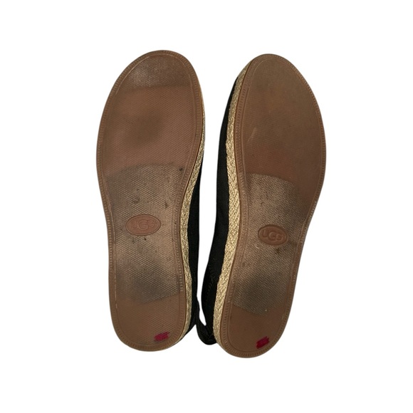 UGG Perrie Women’s  Size 6.5 Shearling Lined Black Espadrille Flats 1011186 - Picture 6 of 10